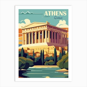 Athens, Greece travel poster Art Print