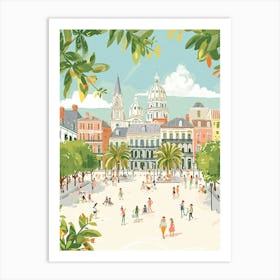 Jackson Square Storybook Illustration 2 Art Print