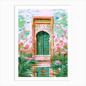 Lotus Gate Jaipur India Travel Housewarming Painting Art Print