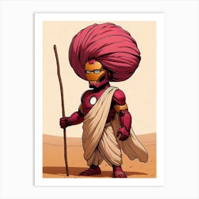 Iron Man In Turban Art Print