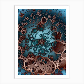 Abstraction Blue Rain 1 Art Print