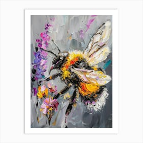 Bee On Lavender Art Print