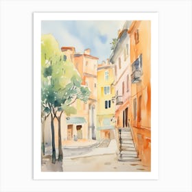 Trieste, Italy Watercolour Streets 2 Art Print