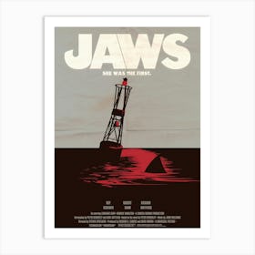 Jaws Film Horror Art Print