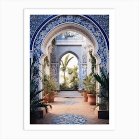 Blue And White Archway Art Print
