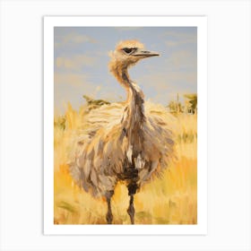 Bird Painting Emu 1 Art Print