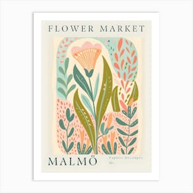 Flower Market Malmo Art Print