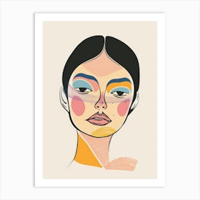 Illustration Of A Woman'S Face 8 Art Print