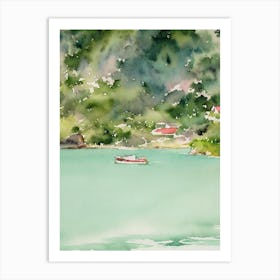 Mergui Archipelago Myanmar Watercolour Tropical Destination Art Print