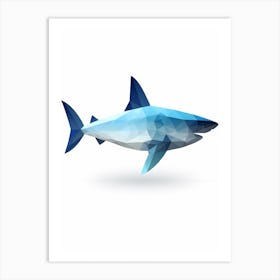 Minimalist Shark Shape 3 Art Print