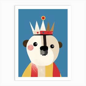 Little Ferret Wearing A Crown Art Print