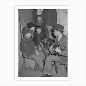 Untitled Photo, Possibly Related To Guitar Player And Singers At Play Party In Mcintosh County, Oklahoma Art Print