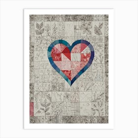 Heart Quilt Art Print