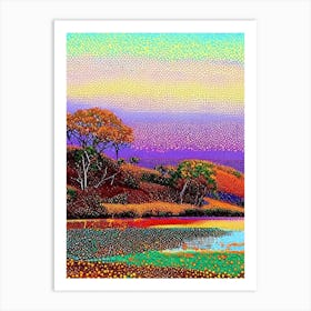 Kakadu National Park Australia Pointillism Art Print