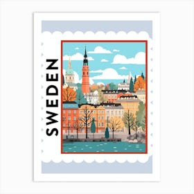 Sweden 2 Travel Stamp Poster Art Print