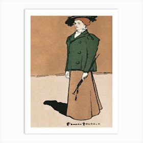 Female Equestrian Holding A Whip (1897), Edward Penfield Art Print