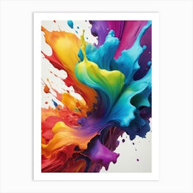 Colorful Paint Splash 2 Art Print