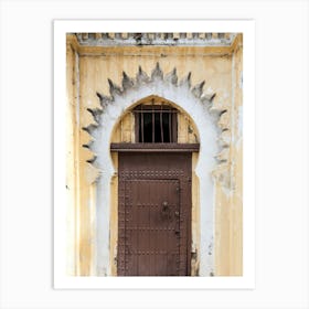 Traditional door in Morocco photo Art Print