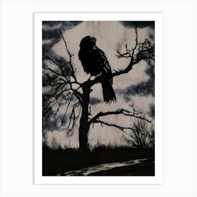 Crow In The Tree Art Print