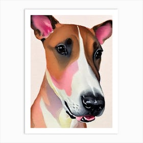 Miniature Bull Terrier 2 Watercolour Dog Art Print