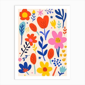 Colorful Flowers Art Print