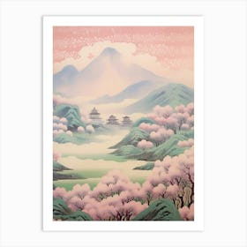 Mount Mitake In Tokyo, Japanese Landscape 3 Art Print