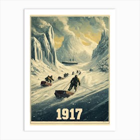 Aihrgdesign A Vintage Adventure Poster Of A Dramatic Polar Re 1fbdd759 F05f 4974 9e03 C89e3a293264 0 Art Print