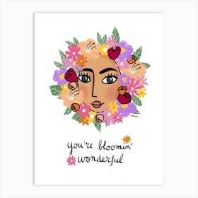 Blooming Face Art Print