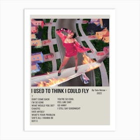 I USED TO THINK I COULD FLY By Tate Mcrae. 2022 Poster 2 Art Print