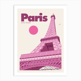 Paris, Travel Print (Pink) 1 Art Print