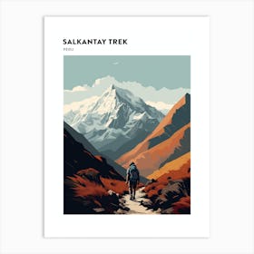 Salkantay Trek Peru 3 Hiking Trail Landscape Poster Art Print