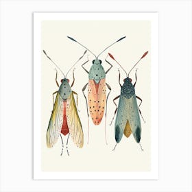 Colourful Insect Illustration Aphid 8 Art Print