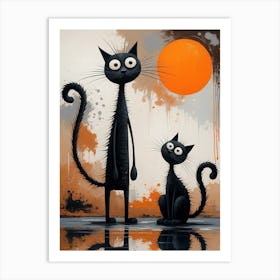 Black Cats 1 Art Print