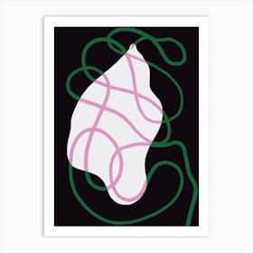 Vine and petal abstract 02 Art Print
