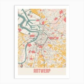 Antwerp Map Poster Art Print