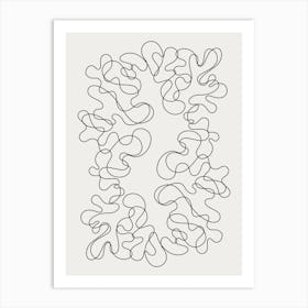 Abstract Line Drawing Minimalist Illustration Art Print