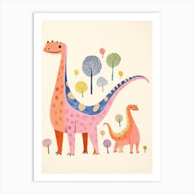 Nursery Dinosaur Family 5 Art Print