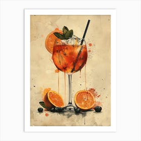 Aperol Spritz Orange 37 Art Print