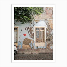 Light Blue Rustic Facade Art Print