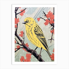 Bird Illustration Yellowhammer 4 Art Print