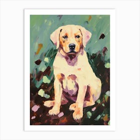 A Rottweiler Dog Painting, Impressionist 4 Art Print