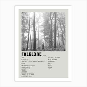 Taylor Swift Folklore Poster 1 Art Print