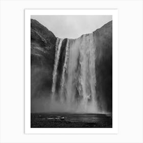 Waterfall In Iceland 2 Art Print