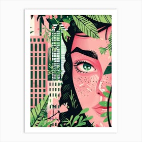 Girl In The City Art Print