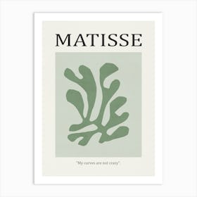 Inspired by Matisse - Green Flower 02 Art Print