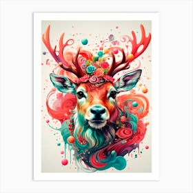 Deer Head Art Print