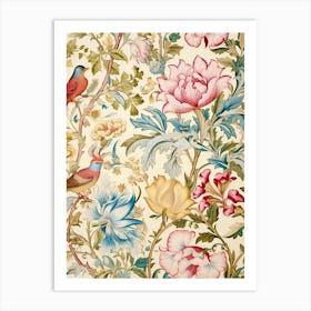 Floral Wallpaper 341 Art Print