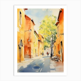 Ferrara, Italy Watercolour Streets 2 Art Print