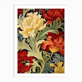 Carnation Flower Wallpaper Art Print