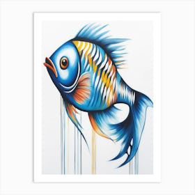 Blue Fish Art Print